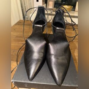 Banana Republic Leather Black Women's Heel Shoes